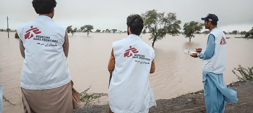 국경없는의사회 팀에서 발루치스탄 주 홍수 피해 지역 상황을 모니터링했다. ©MSF