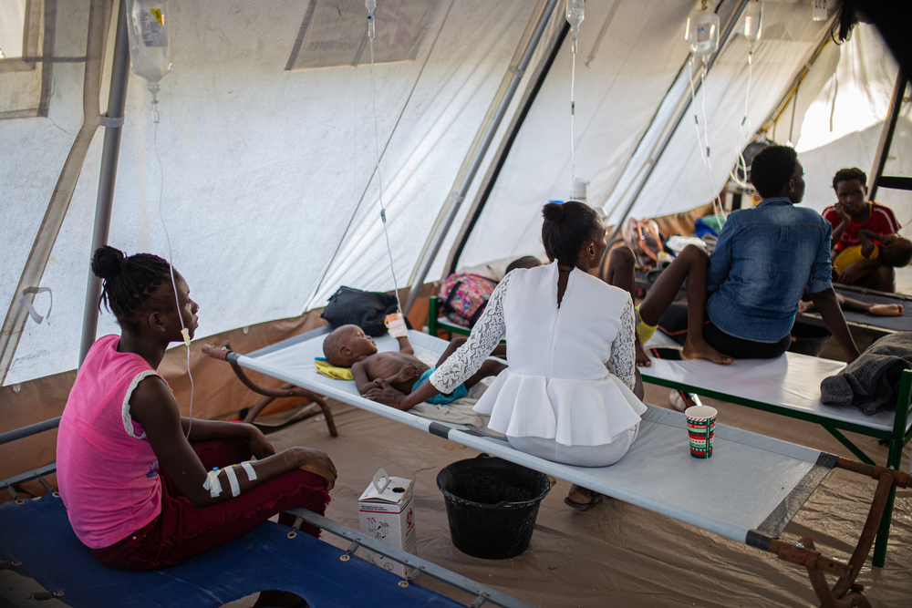 시테솔레이에 위치한 국경없는의사회 병원의 콜레라 치료센터 ©MSF/Alexandre Marcou