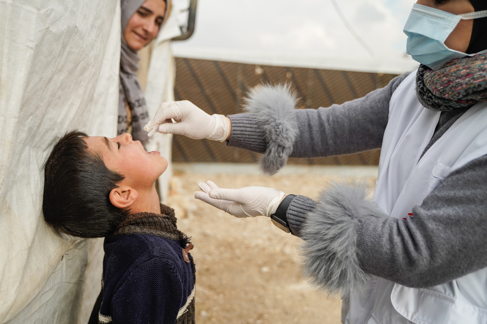 국경없는의사회에서 콜레라 백신 접종받는 아동 ©MSF/Mohamad Cheblak