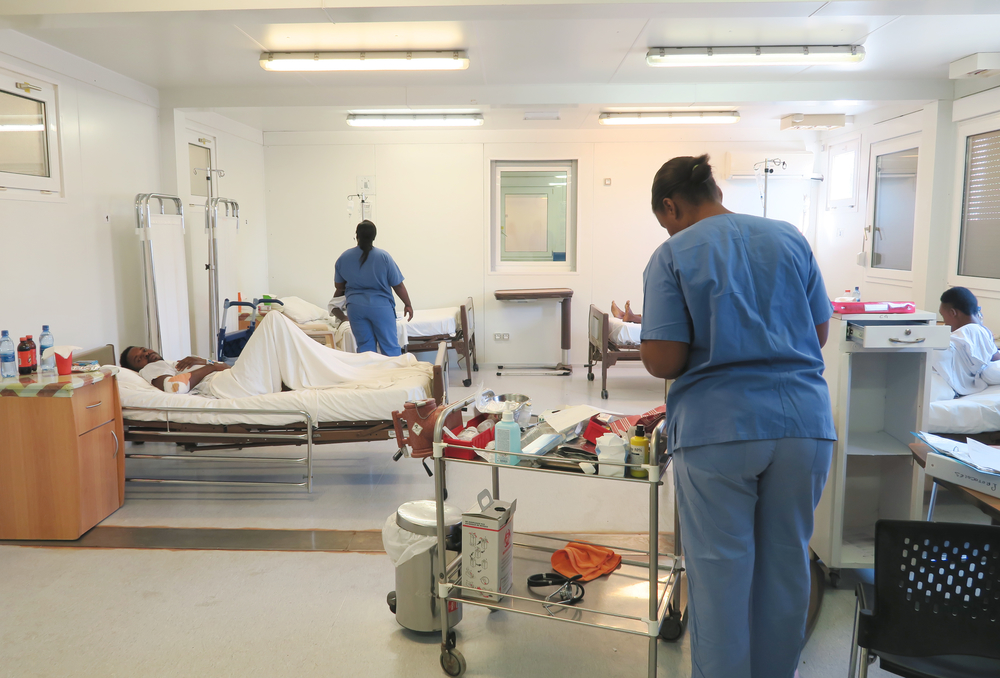 타파레 국경없는의사회 병원의 중환자실. ©국경없는의사회/Caroline Frechard