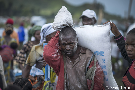 최근 콩고민주공화국 동부 고마 외곽에서 발생한 폭력사태를 피해온 피난민