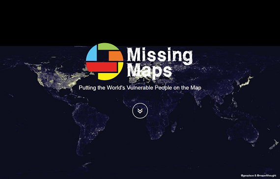 미싱 맵스 웹사이트 (http://www.missingmaps.org/)