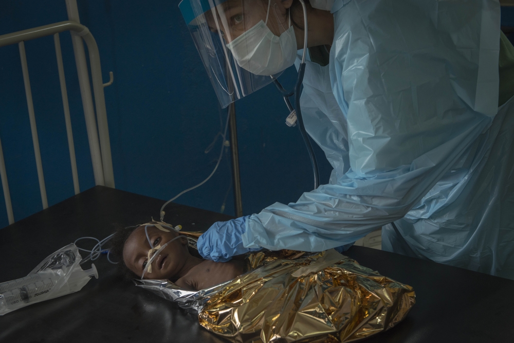 지난 3월 23일 국경없는의사회는 라이베리아의 수도 몬로비아에 소아병원을 열었다. 에볼라 바이러스는 라이베리아의 공중보건서비스에 심각한 악영향을 끼쳤다. ©Yann Liberssart/MSF