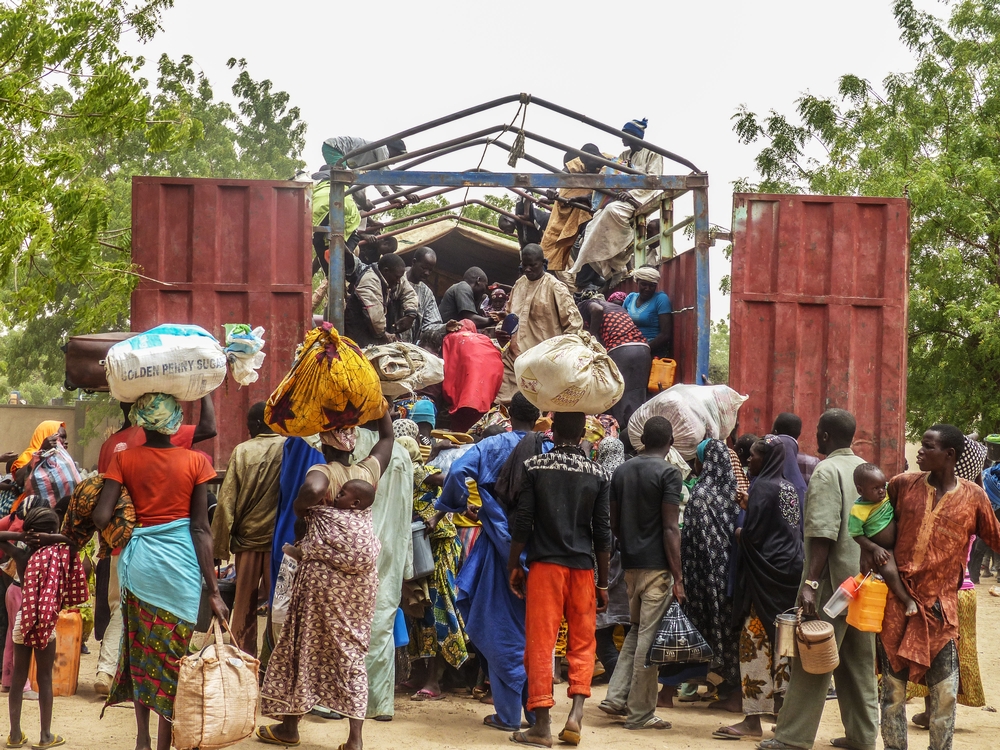 피난을 떠난 주민들은 식량과 물, 보호소가 부족한 심각한 상태에 처해있다. ©MSF