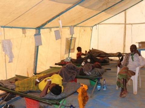 에티오피아 소말리 지역 내에 위치한 케브리데하르 치료 센터에 급성 수인성 설사에 걸린 환자들이 입원해 있다. ⓒ MSF/Awad Abdulsebur