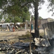 Victims of bombing on a displaced camp in Rann, Nigeria ⓒMSF